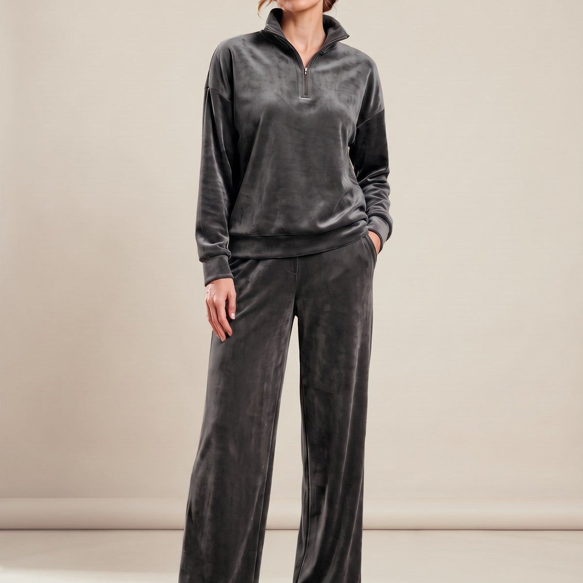 Micheline Set in dark grey