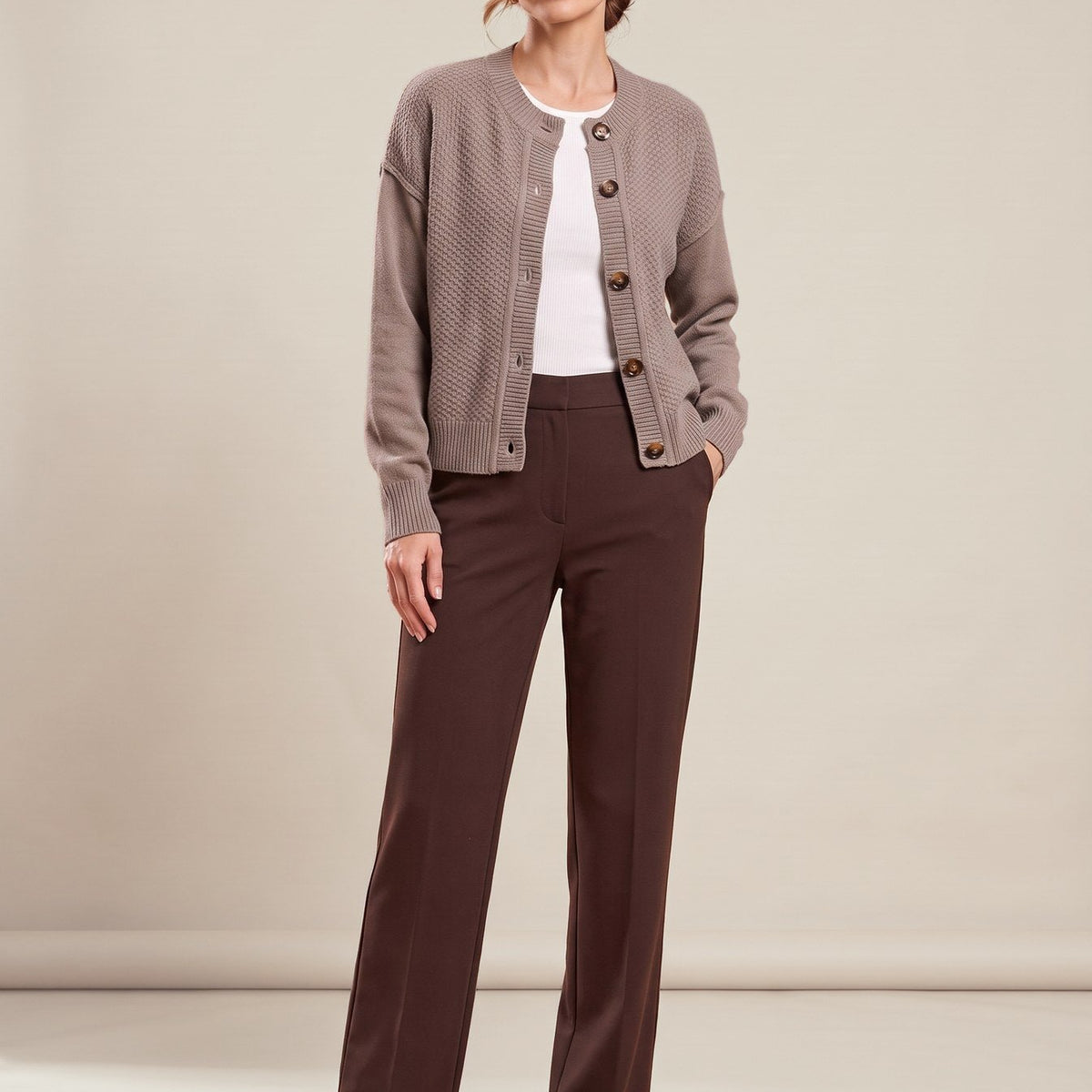 Pierrette Cardigan, worn