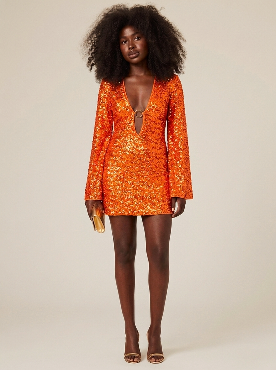 Éléonore Dress – Orange