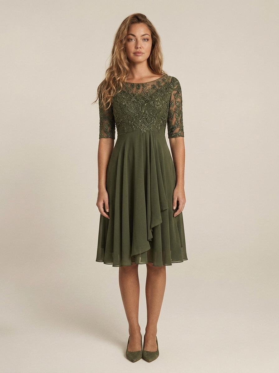 Robe Ambre Vert kaki