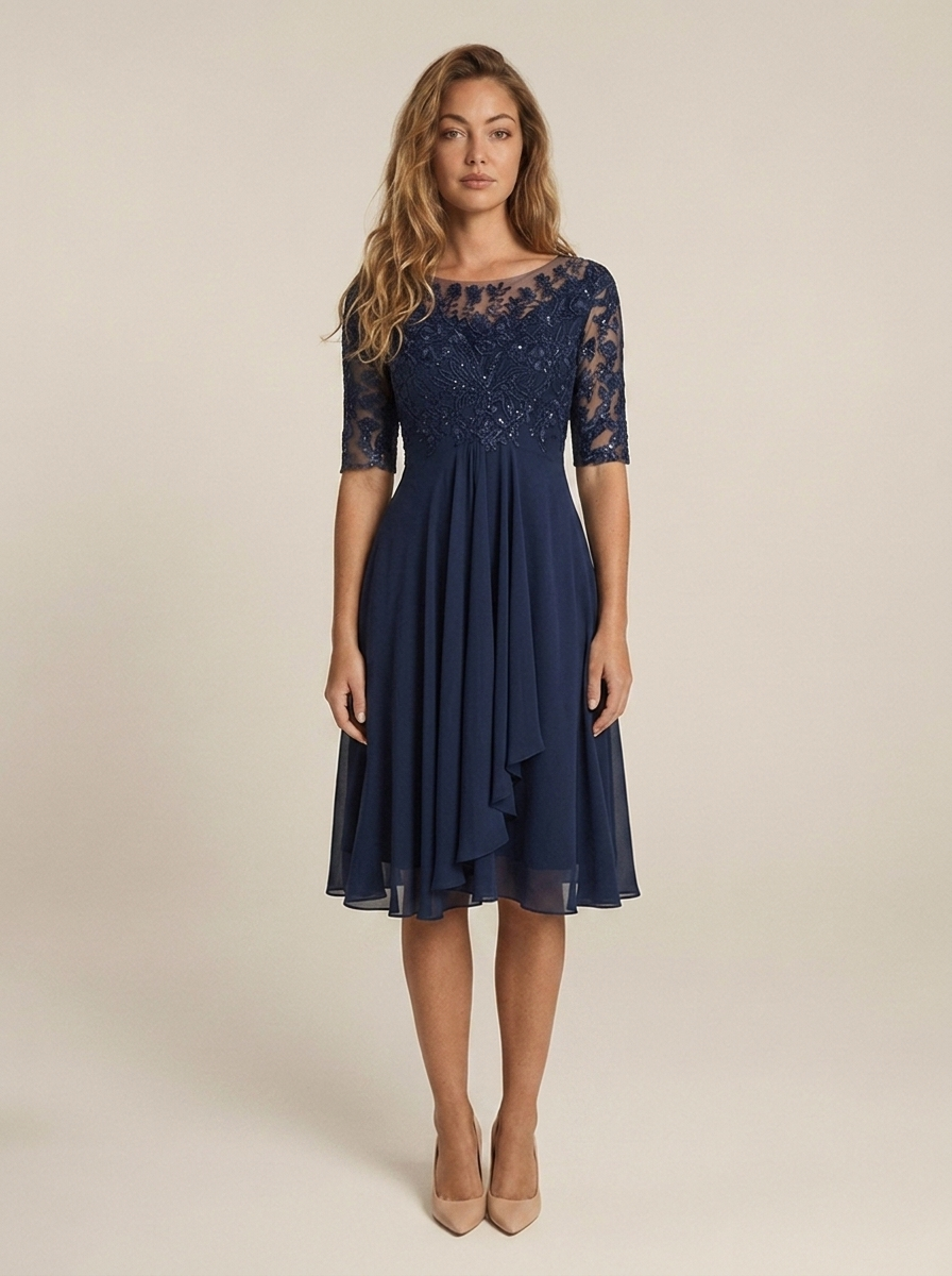 Robe Ambre Bleu marine