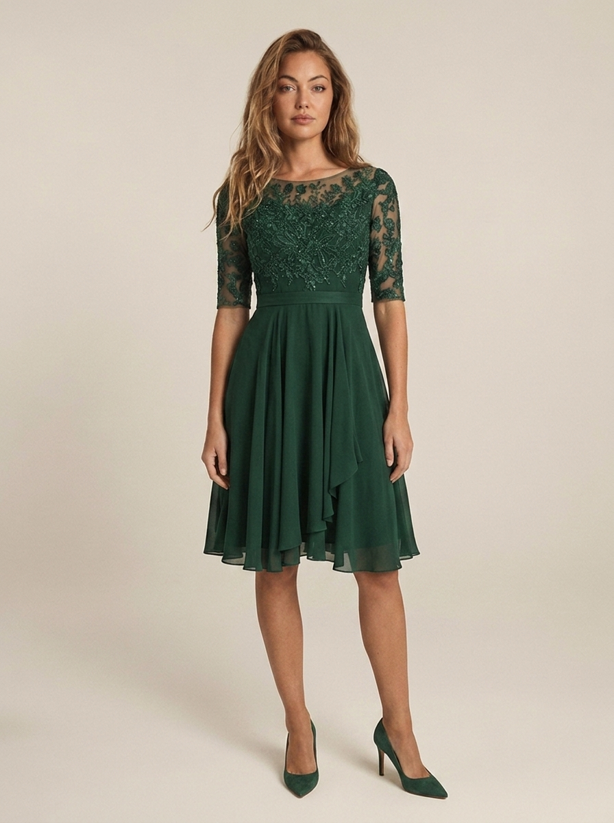 Robe Ambre Vert fonce