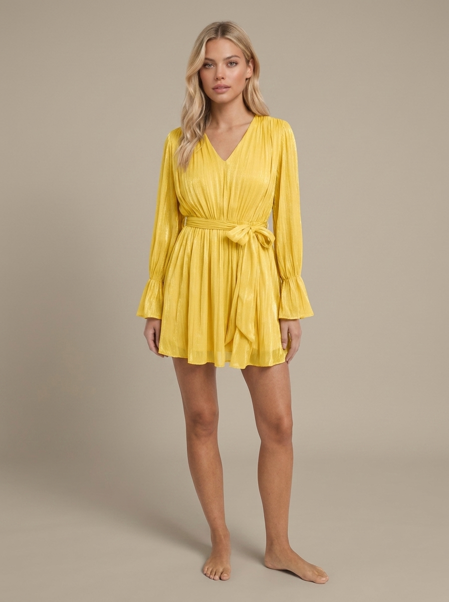 Robe Blanche Jaune