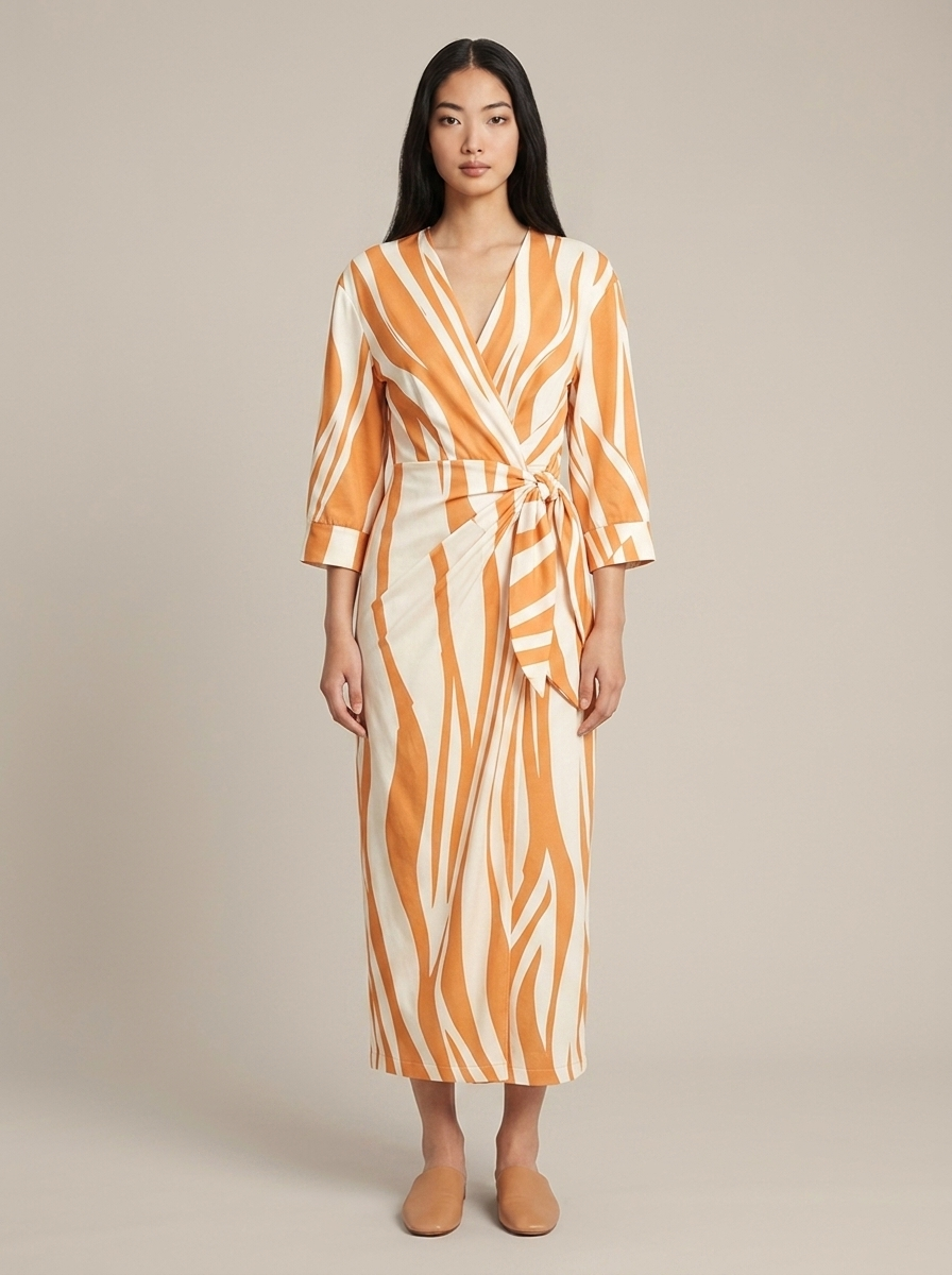 Robe Mireille Blanc orange