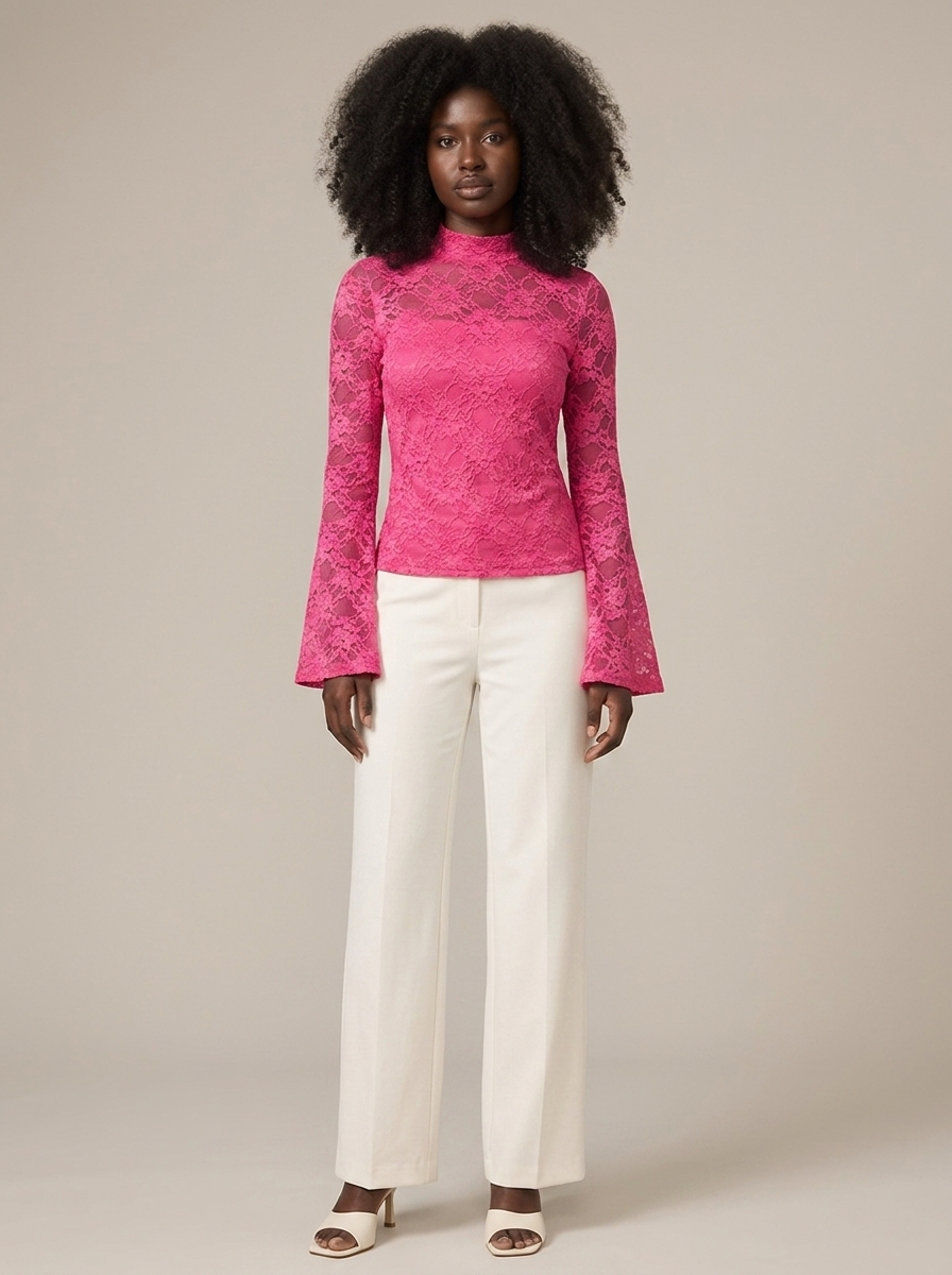 Top Solene Rose vif