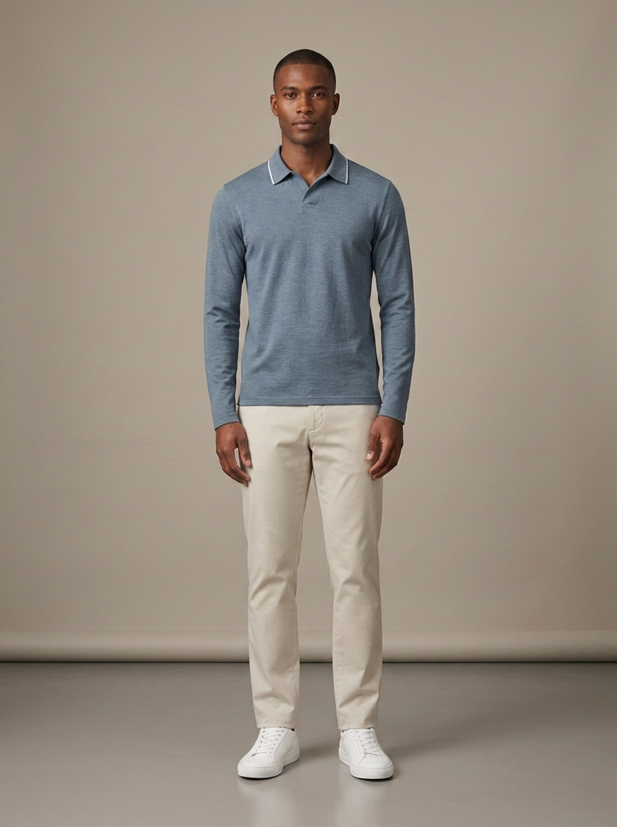 Polo Florent Gris bleu