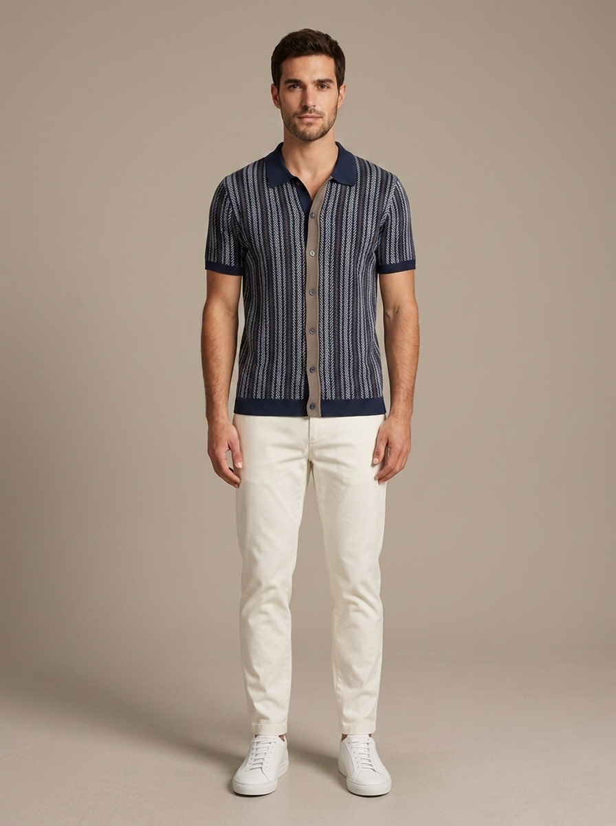 Polo Fabien - Bleu marine