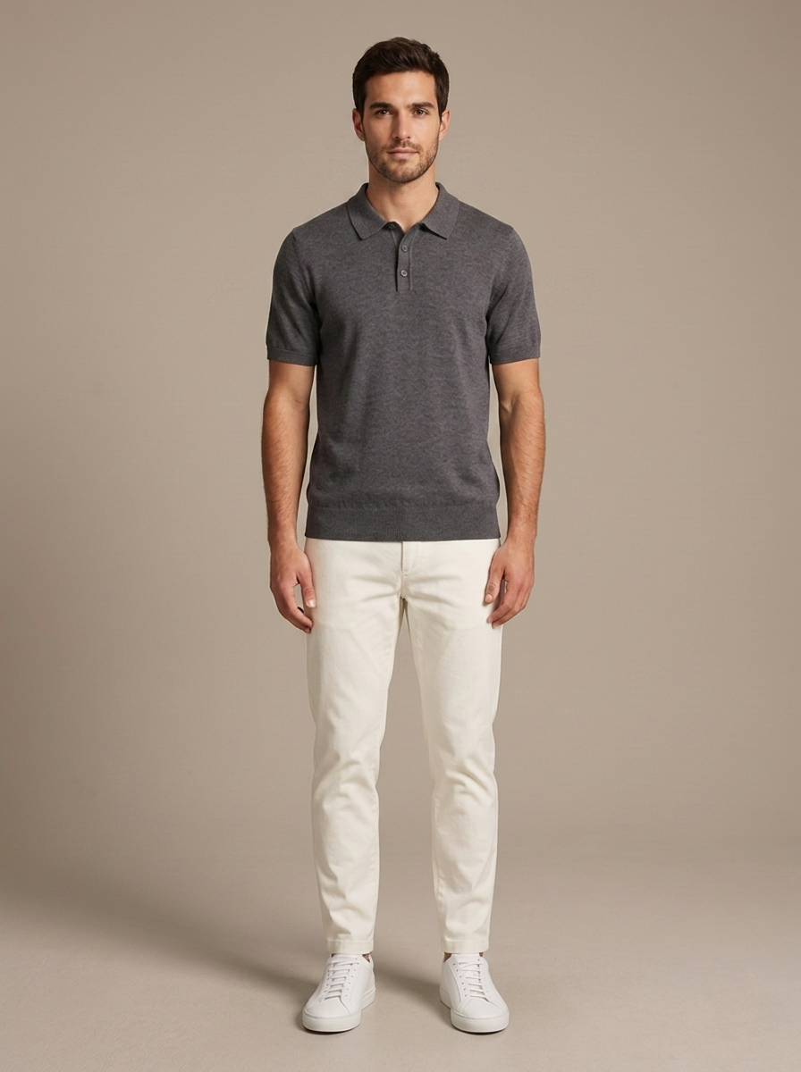 Polo Laurent - Gris anthracite