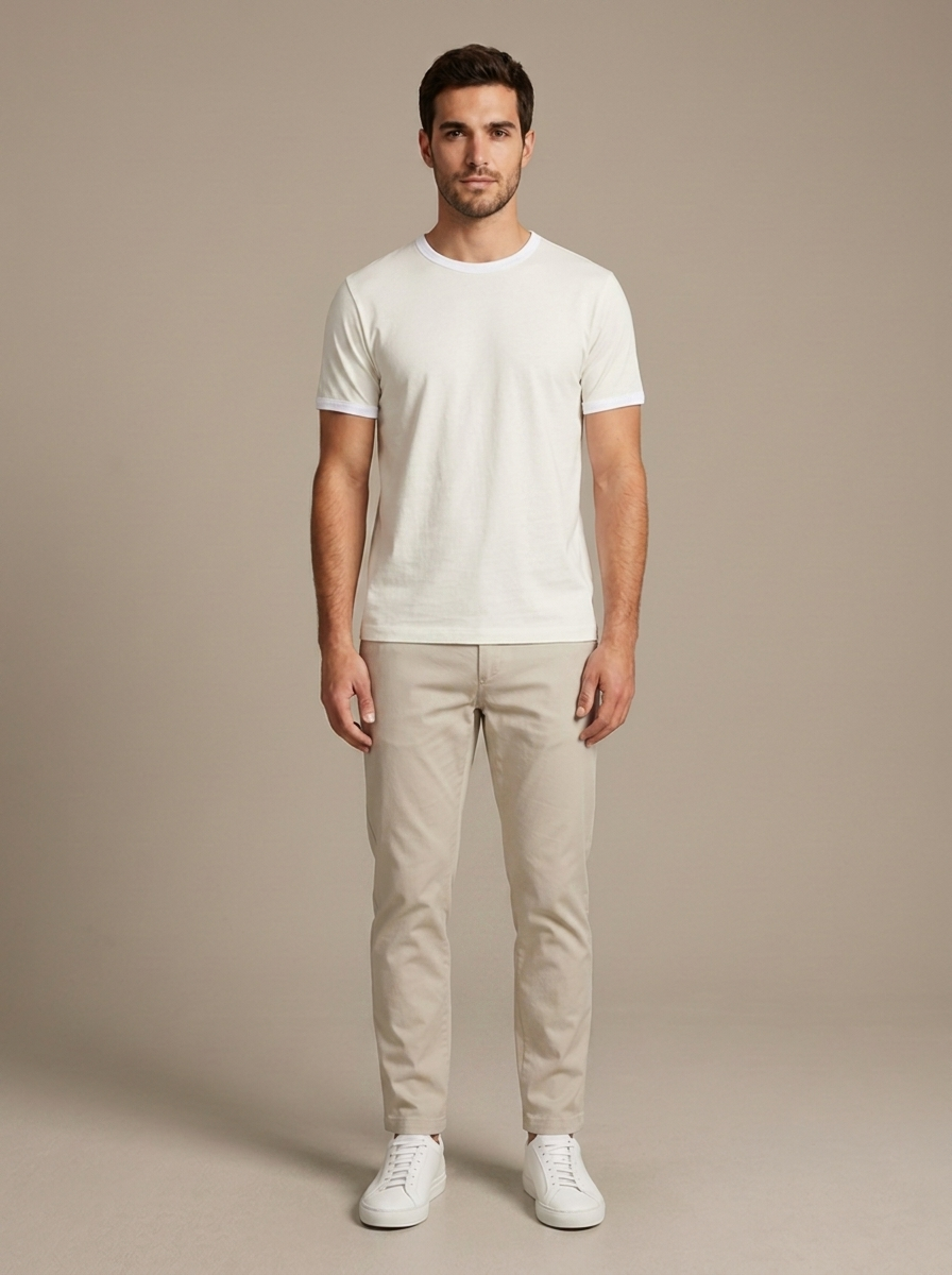 T-shirt Cedric - Blanc casse