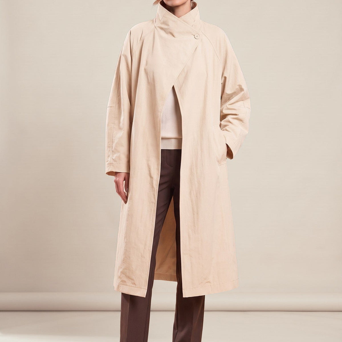 Irène Coat in apricot