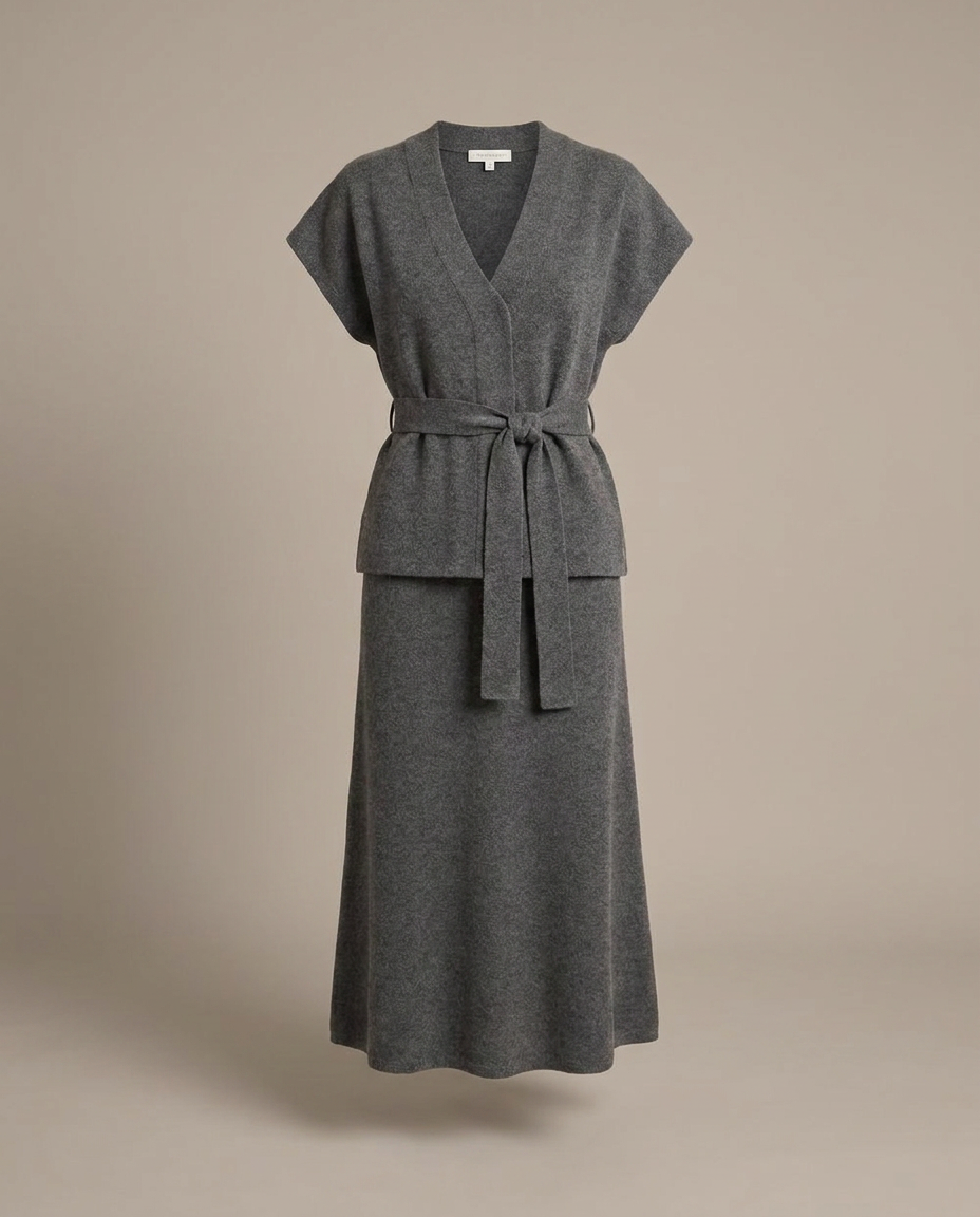Ensembles Femme - ensemble maille gris