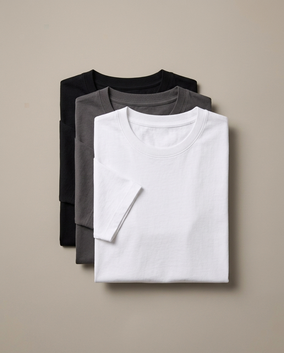 T-shirts Homme - trois t-shirts plies
