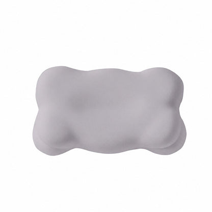 Side sleeper resting comfortably on the Lushko contour memory foam neck pillow