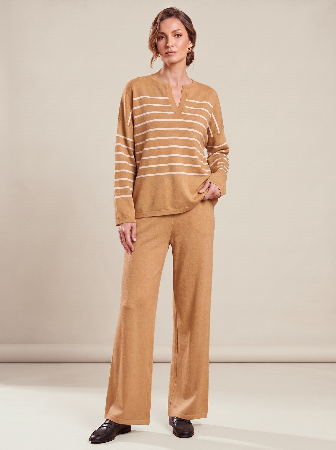 Aurélie Set in camel