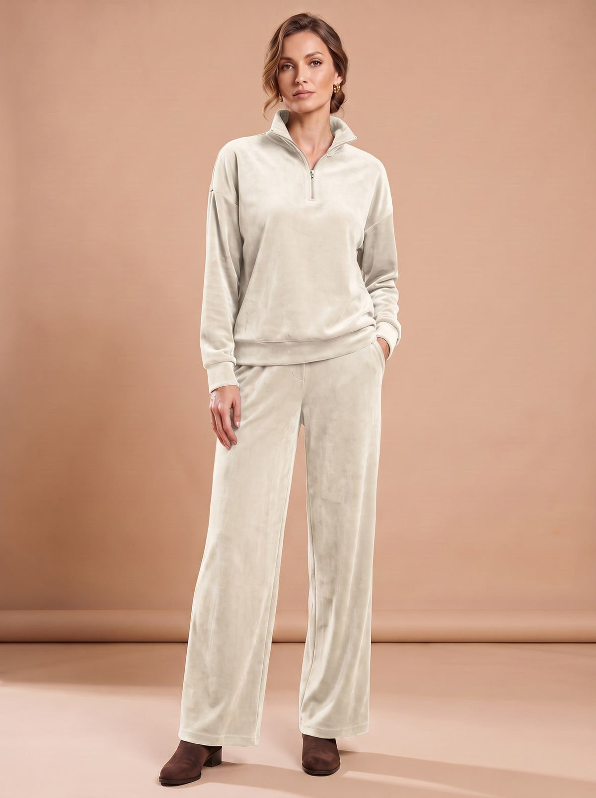 Ensemble Micheline blanc cassé