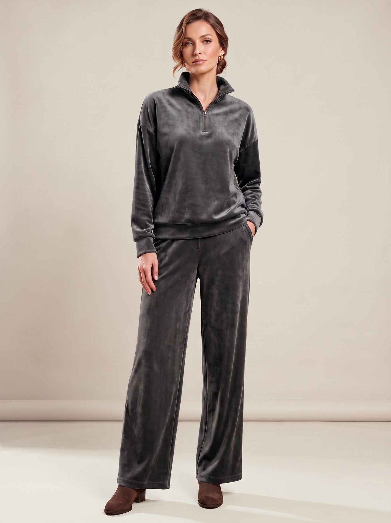 Micheline Set in dark grey