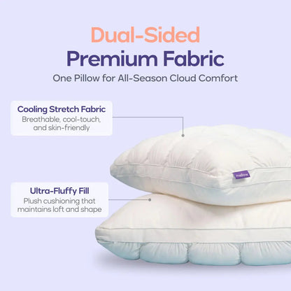 Lushko Cloud Pillow quilted puff grid design
