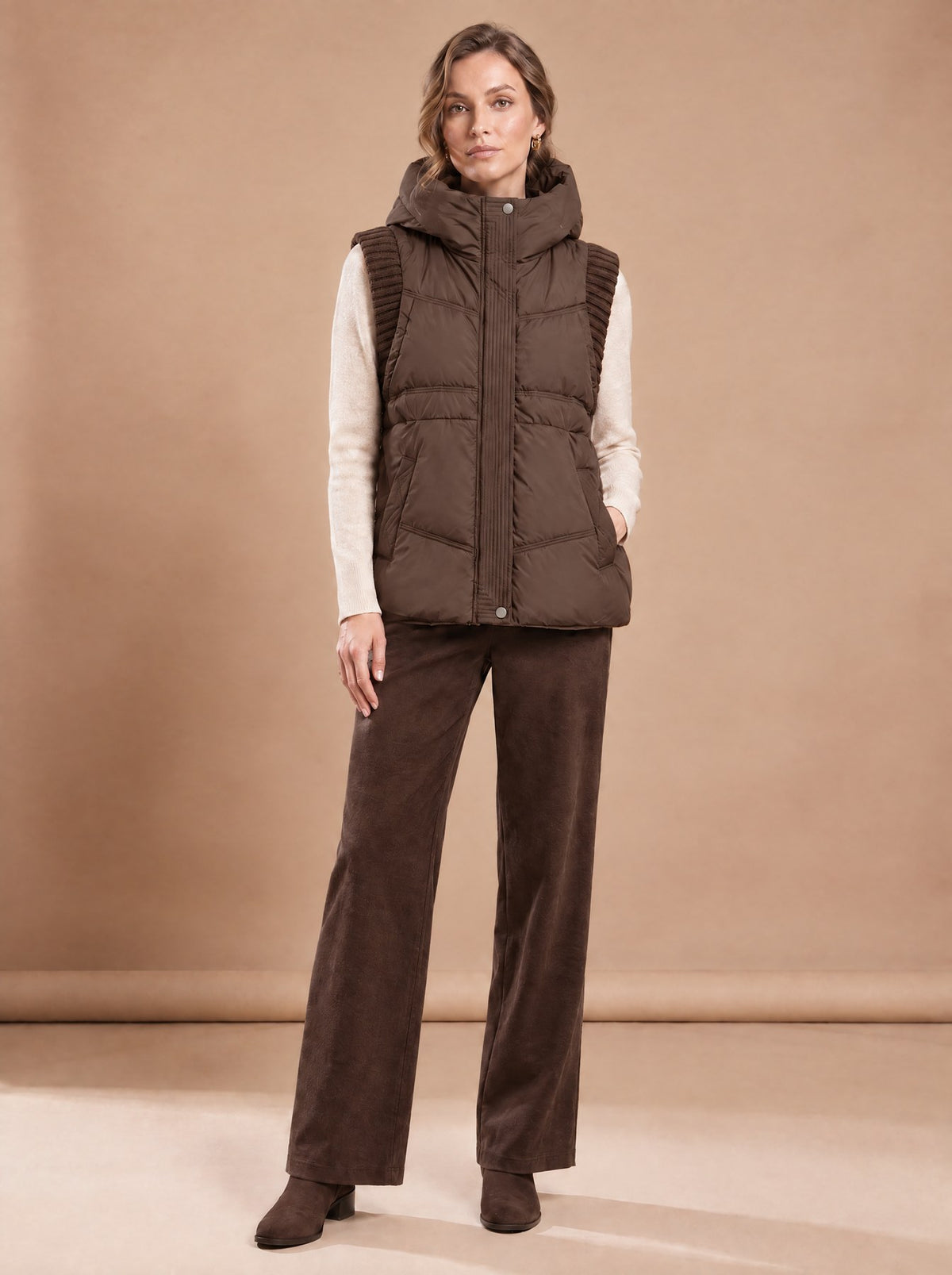 Gilet Berthe marron