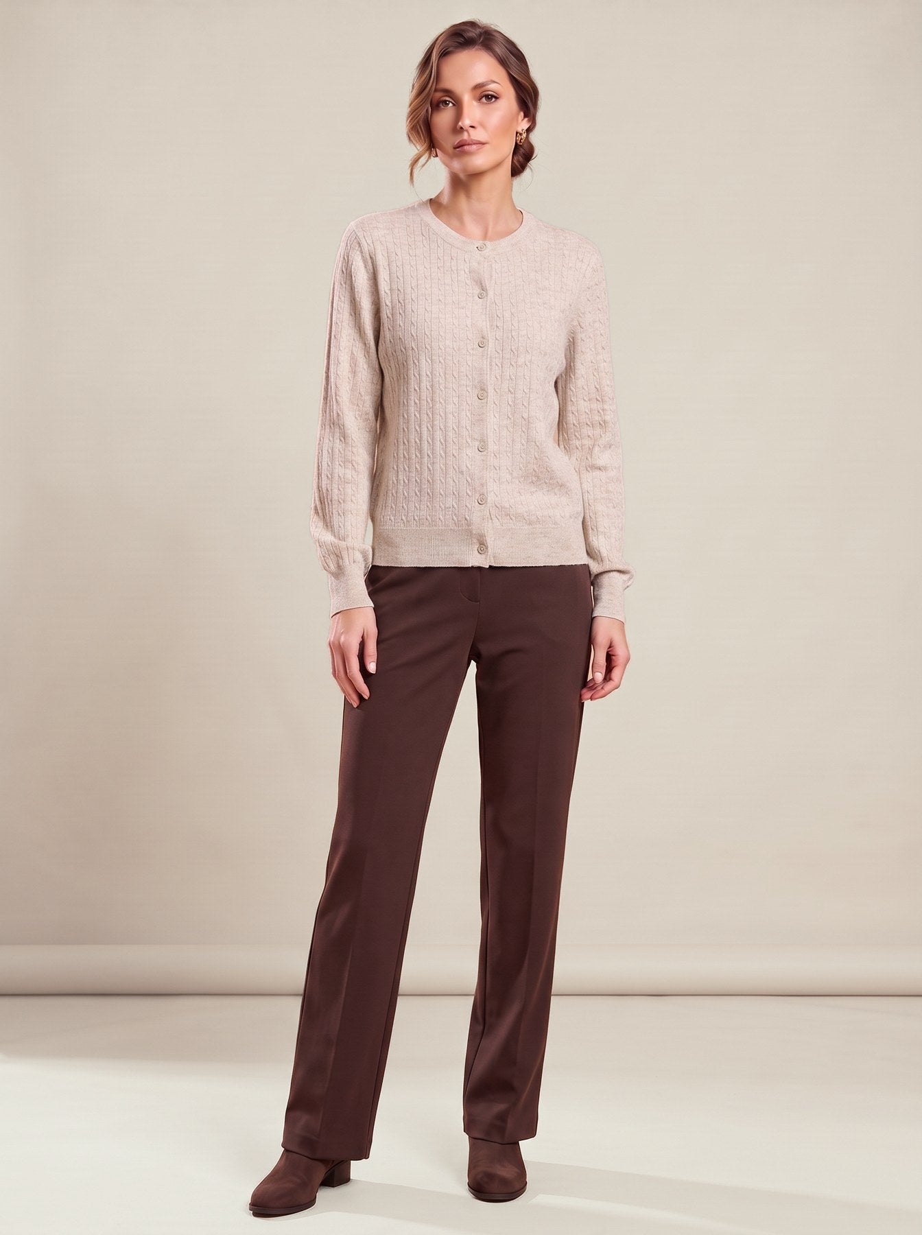 Éliane Cardigan in heather beige