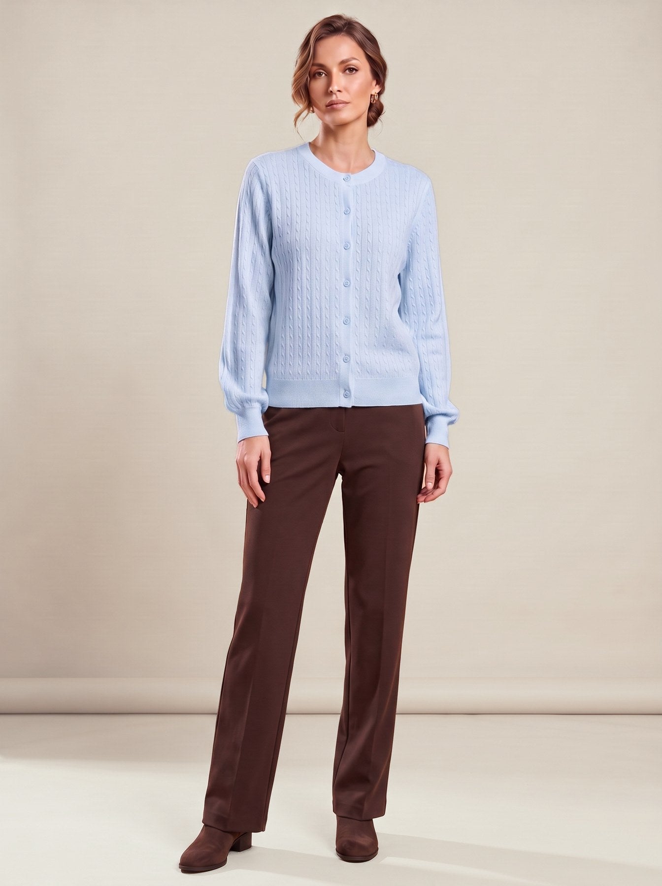 Éliane Cardigan in glacier blue