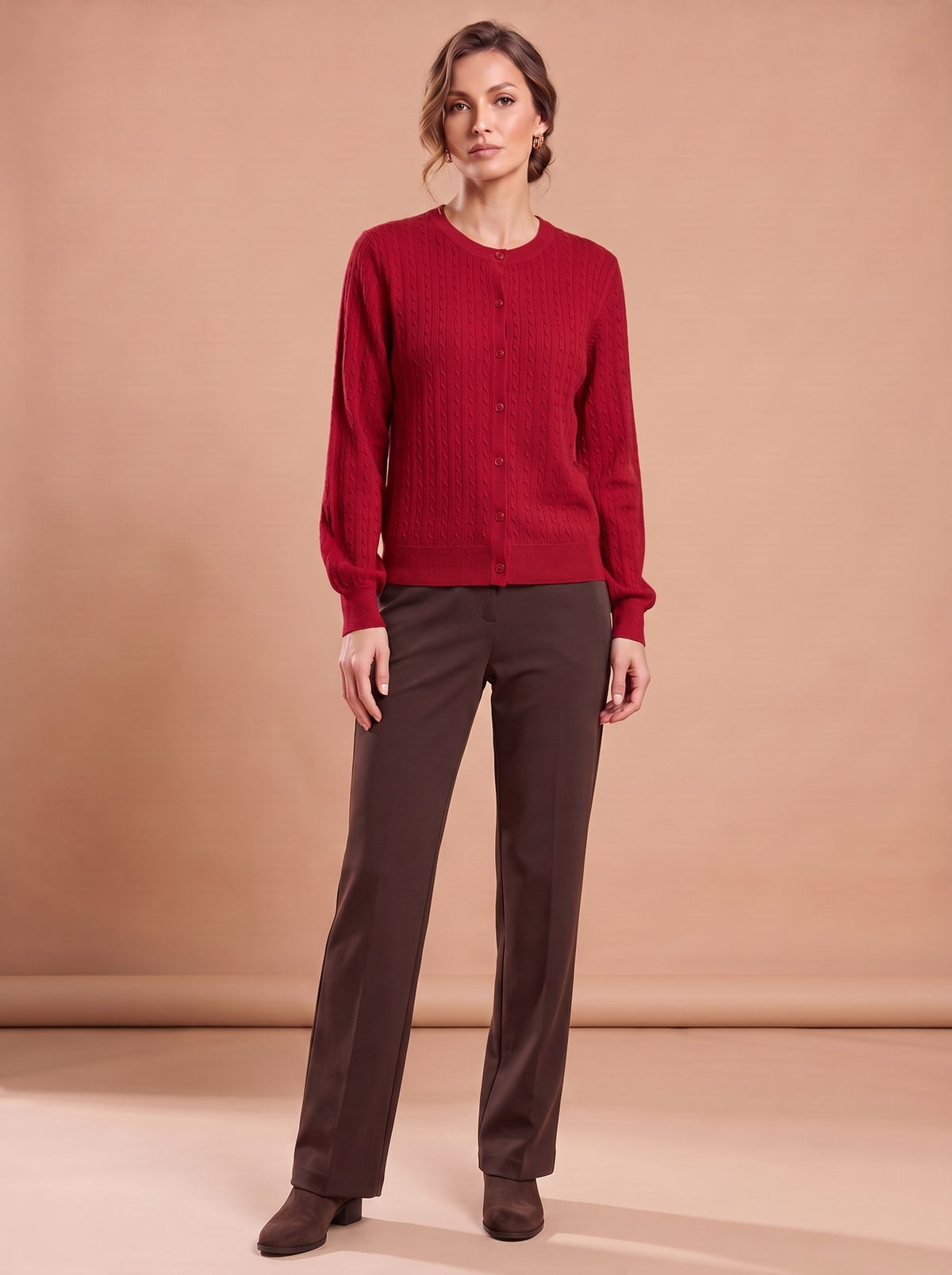 Gilet Éliane rouge cerise