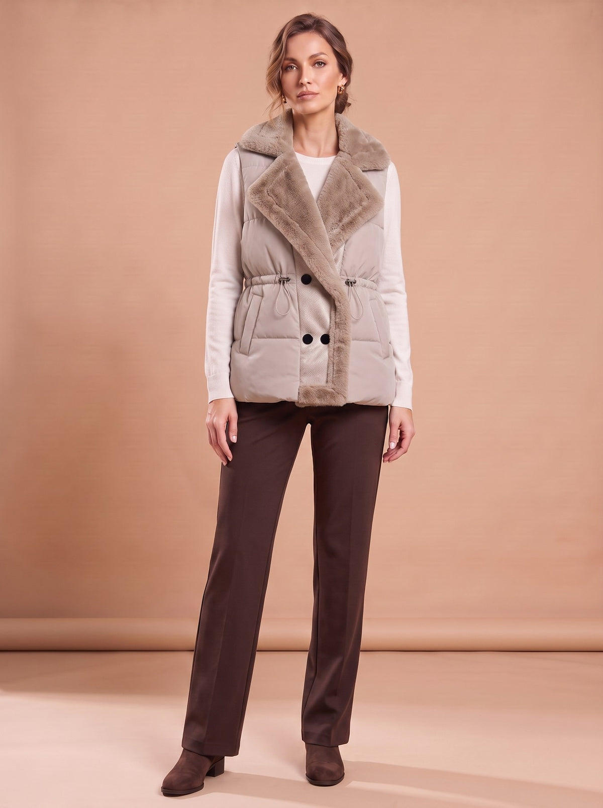 Gilet Huguette kaki