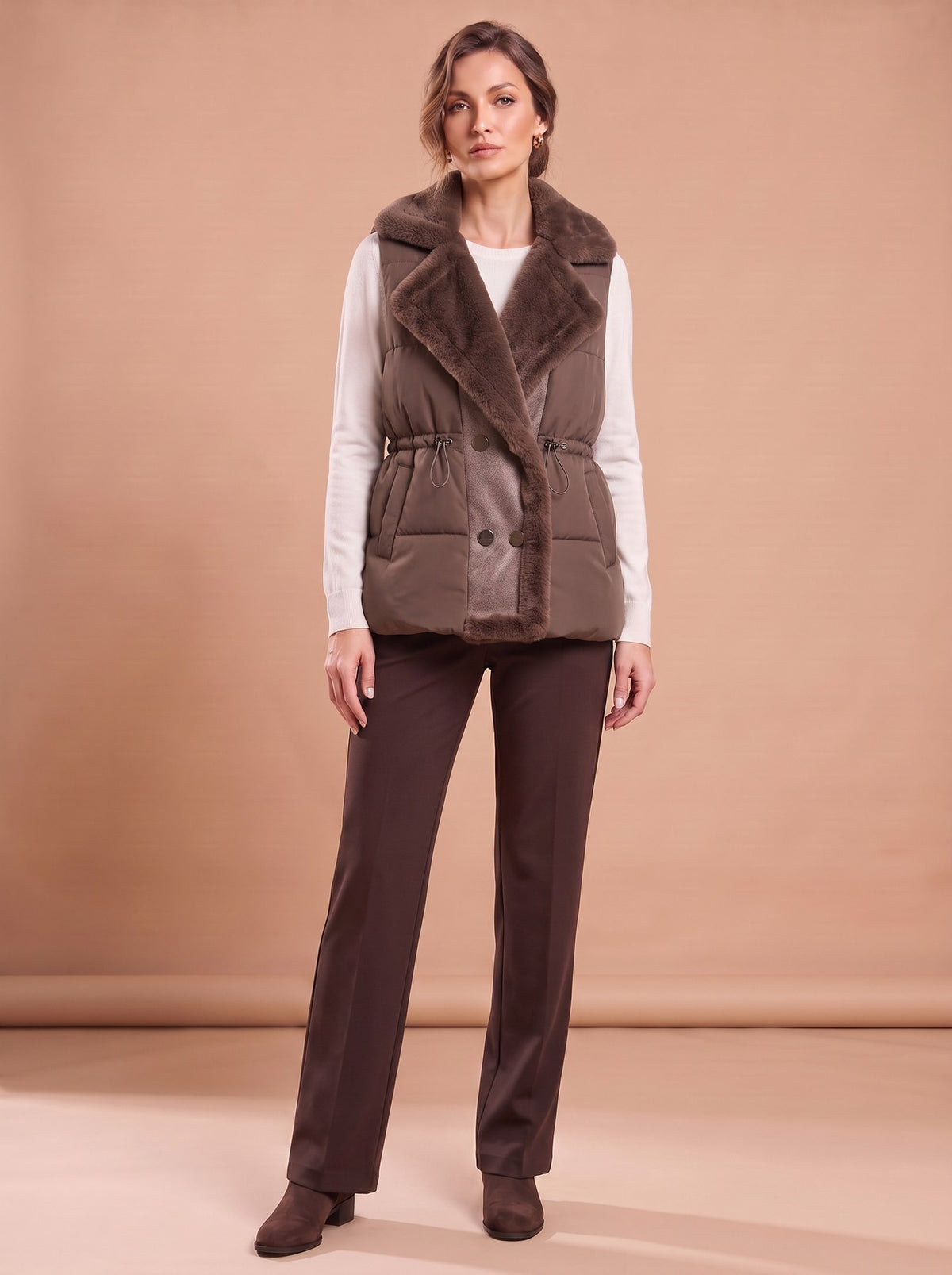 Gilet Huguette marron