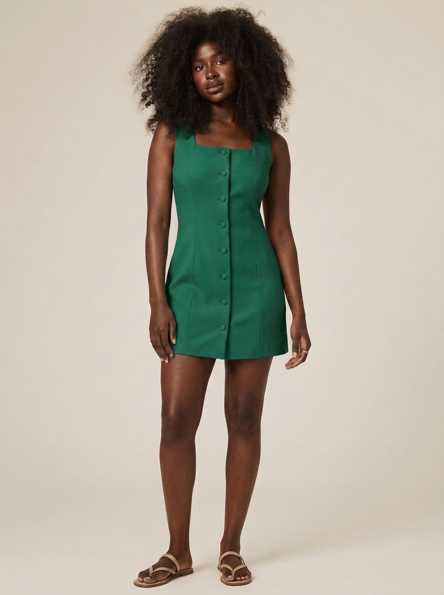 Apolline Dress – Emerald green