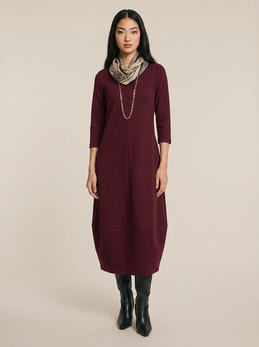 Constance Dress – Burgundy