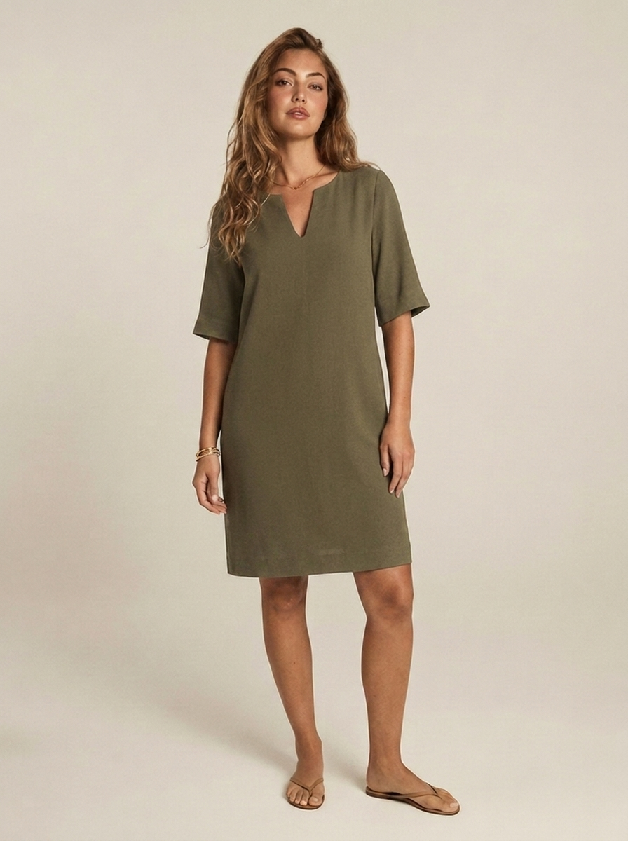 Robe Ines Vert kaki