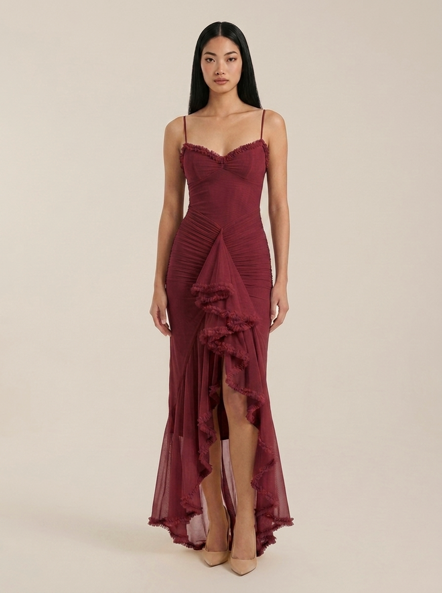 Océane Dress – Burgundy