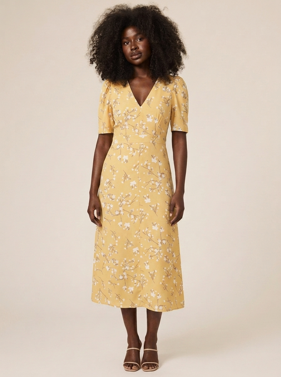 Robe Ophelie Jaune pale