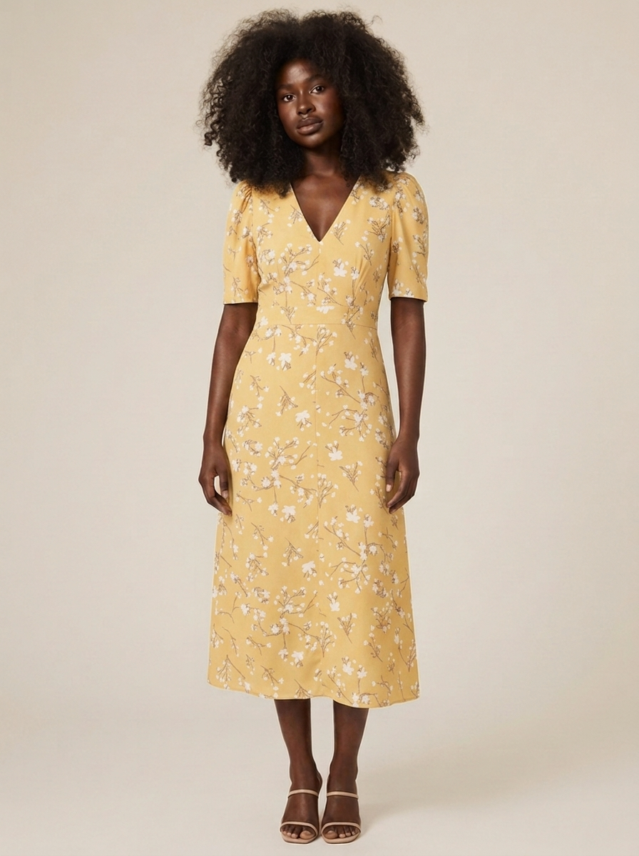 Ophélie Dress – Pale yellow