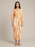 Robe Mireille Blanc orange
