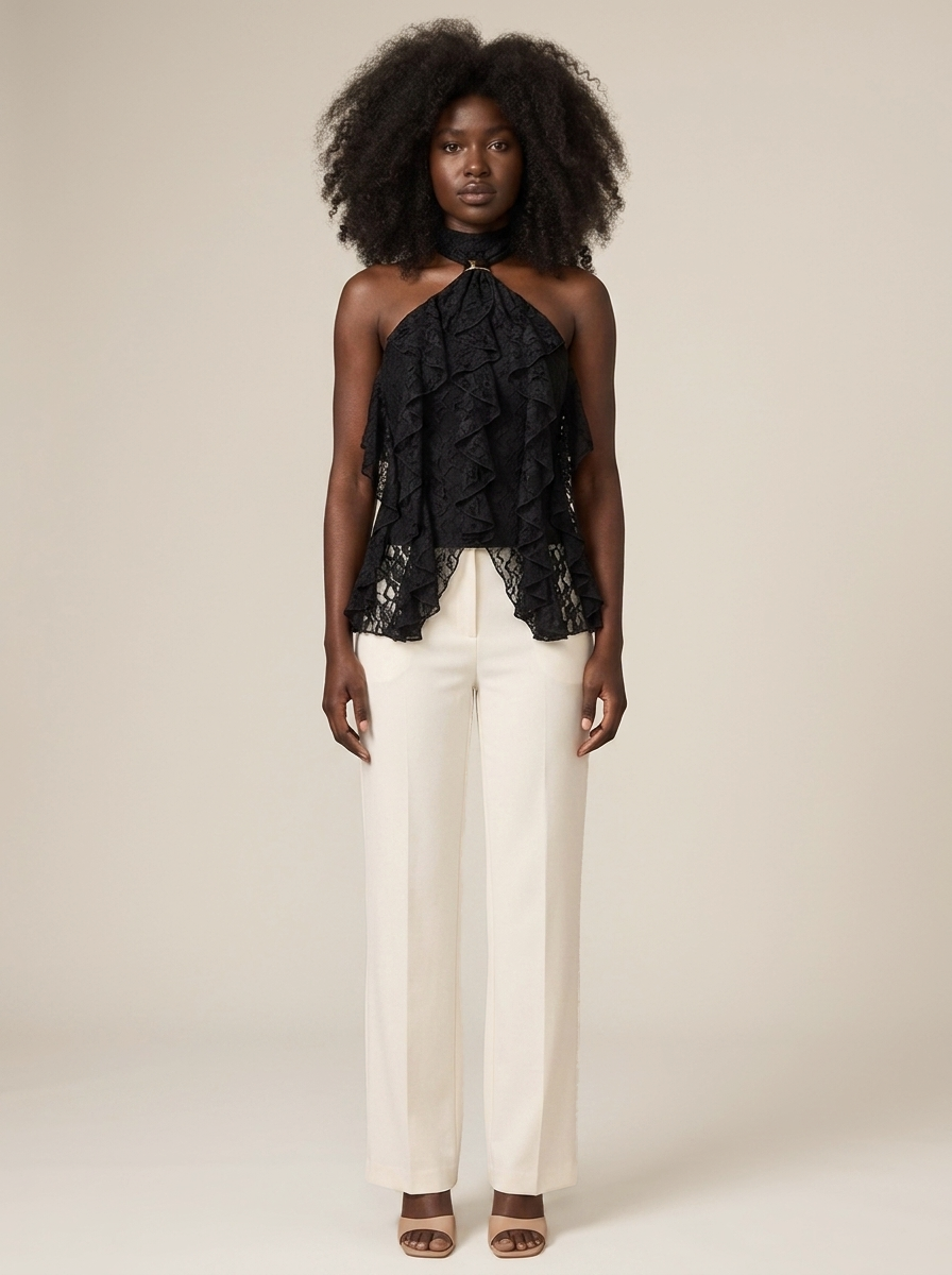 Perrine Top – Black lace