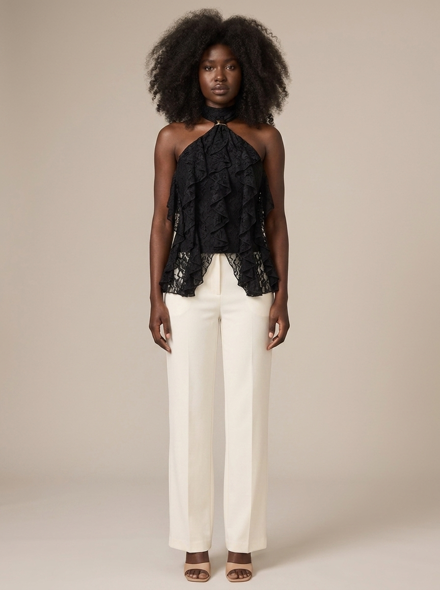 Top Perrine Noir dentelle