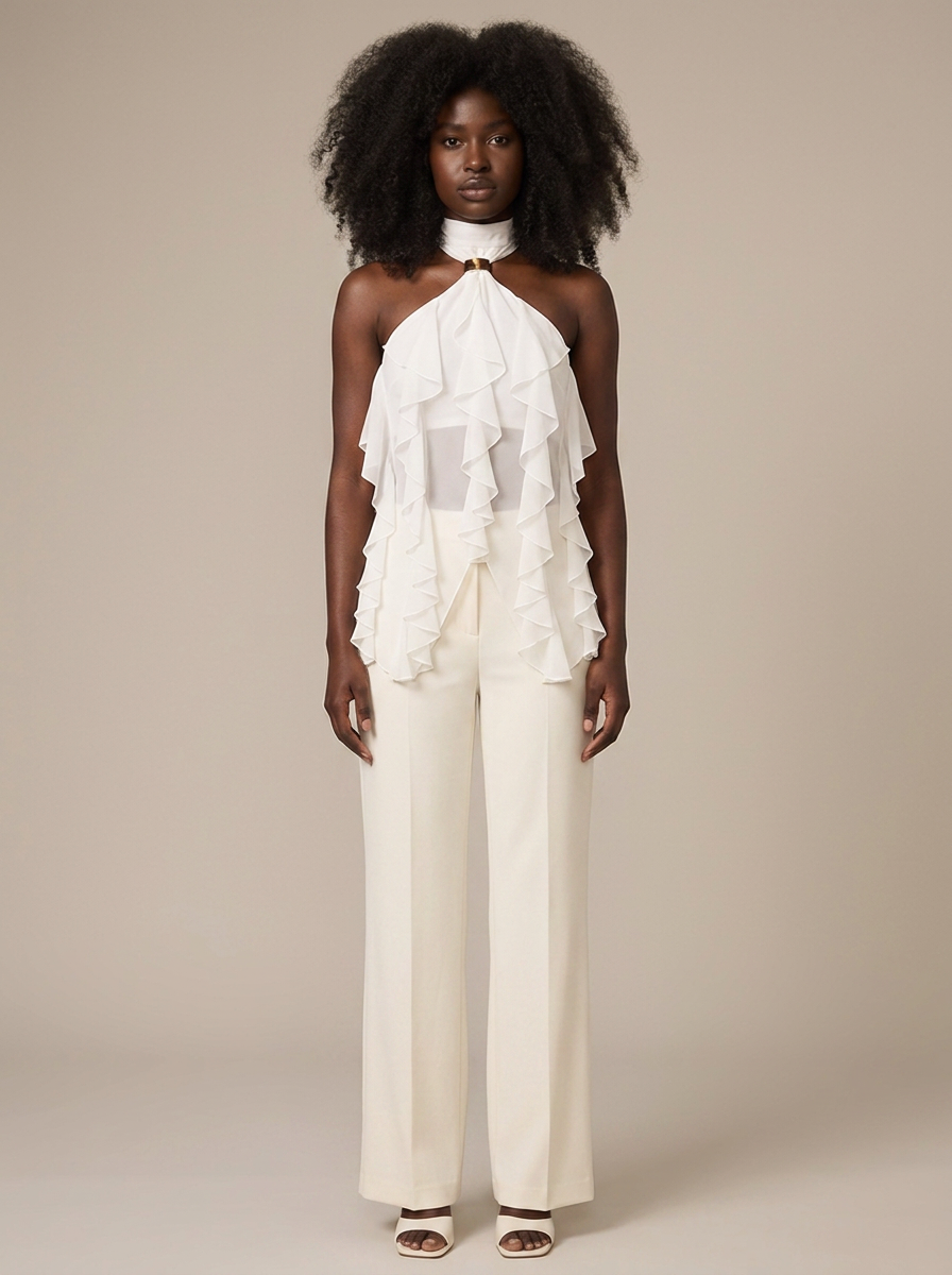 Top Perrine Blanc