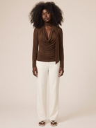Top Roxane Marron fonce