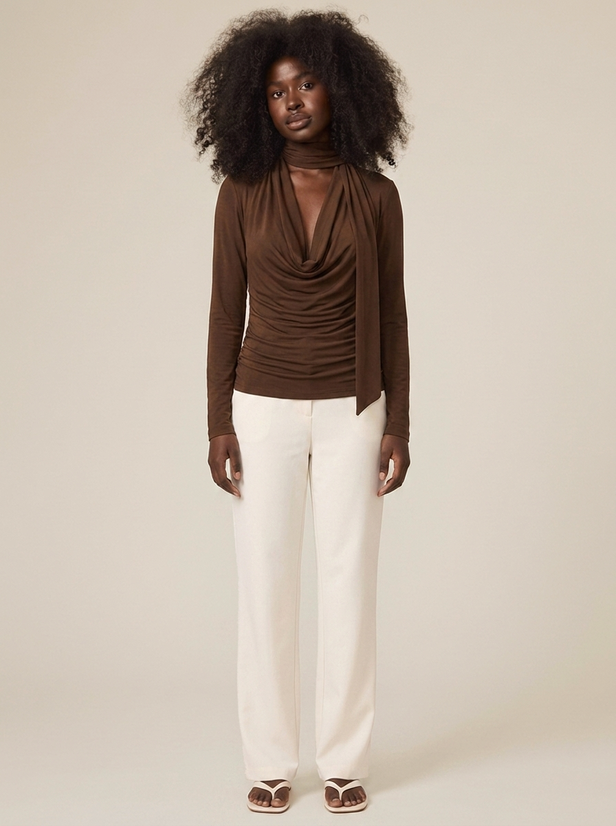 Roxane Top – Dark brown