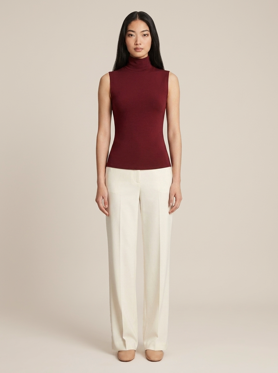 Valentine Top – Dark red