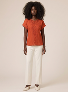 Top Virginie Rouge orange