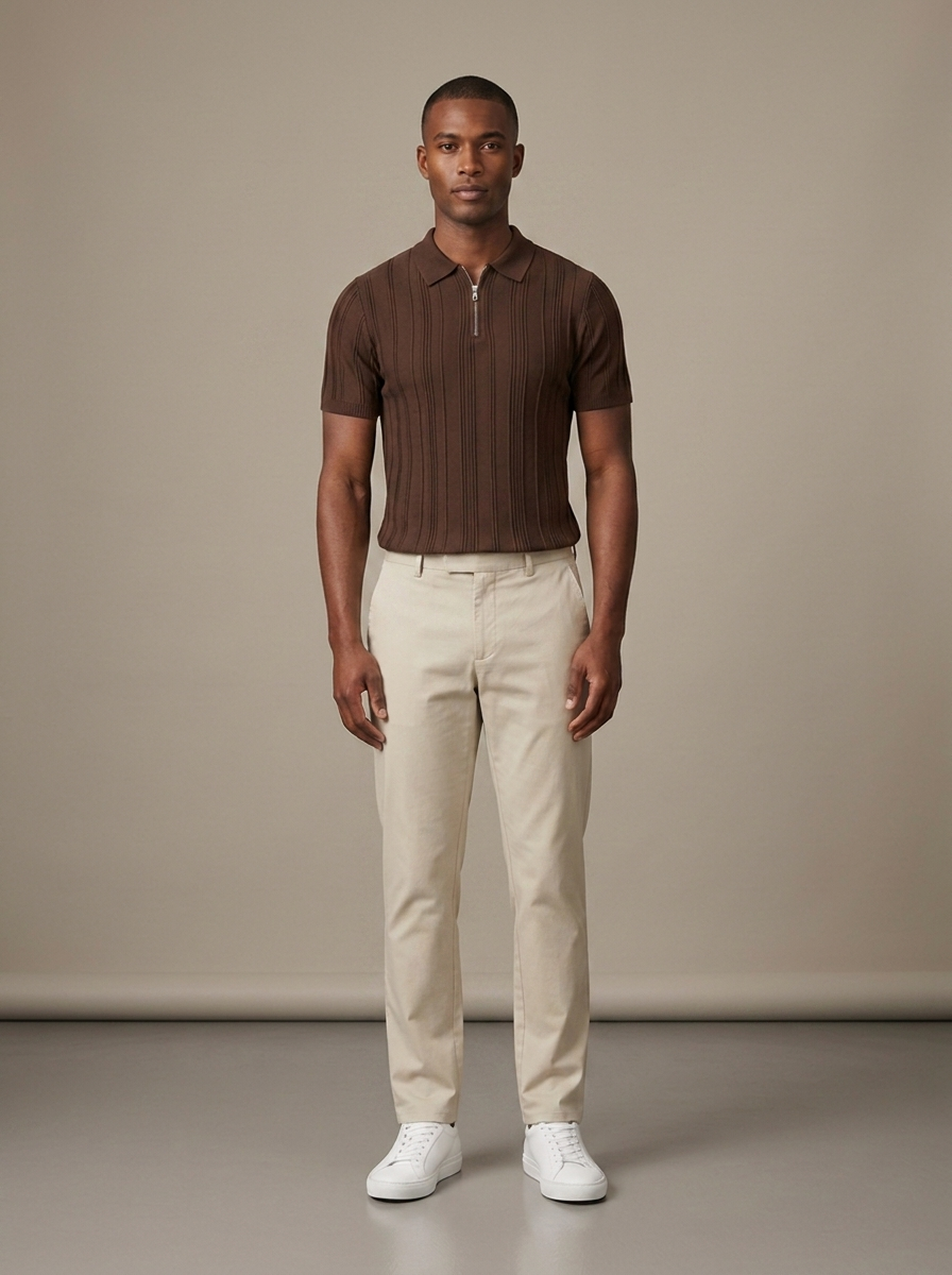 Polo Henri - Marron