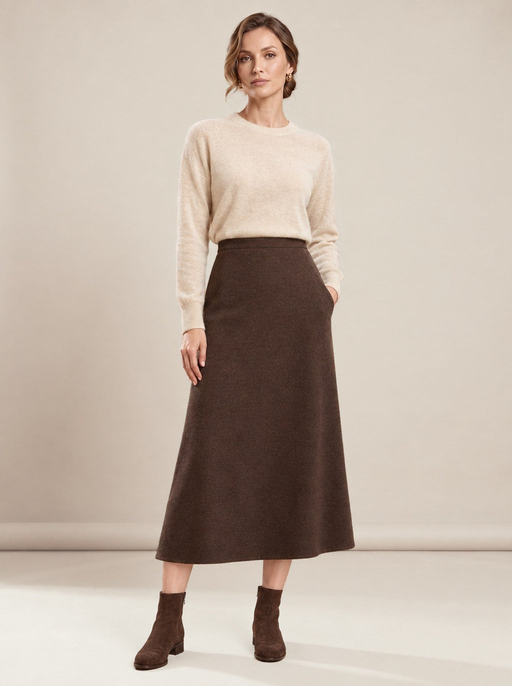 Café Skirt, worn