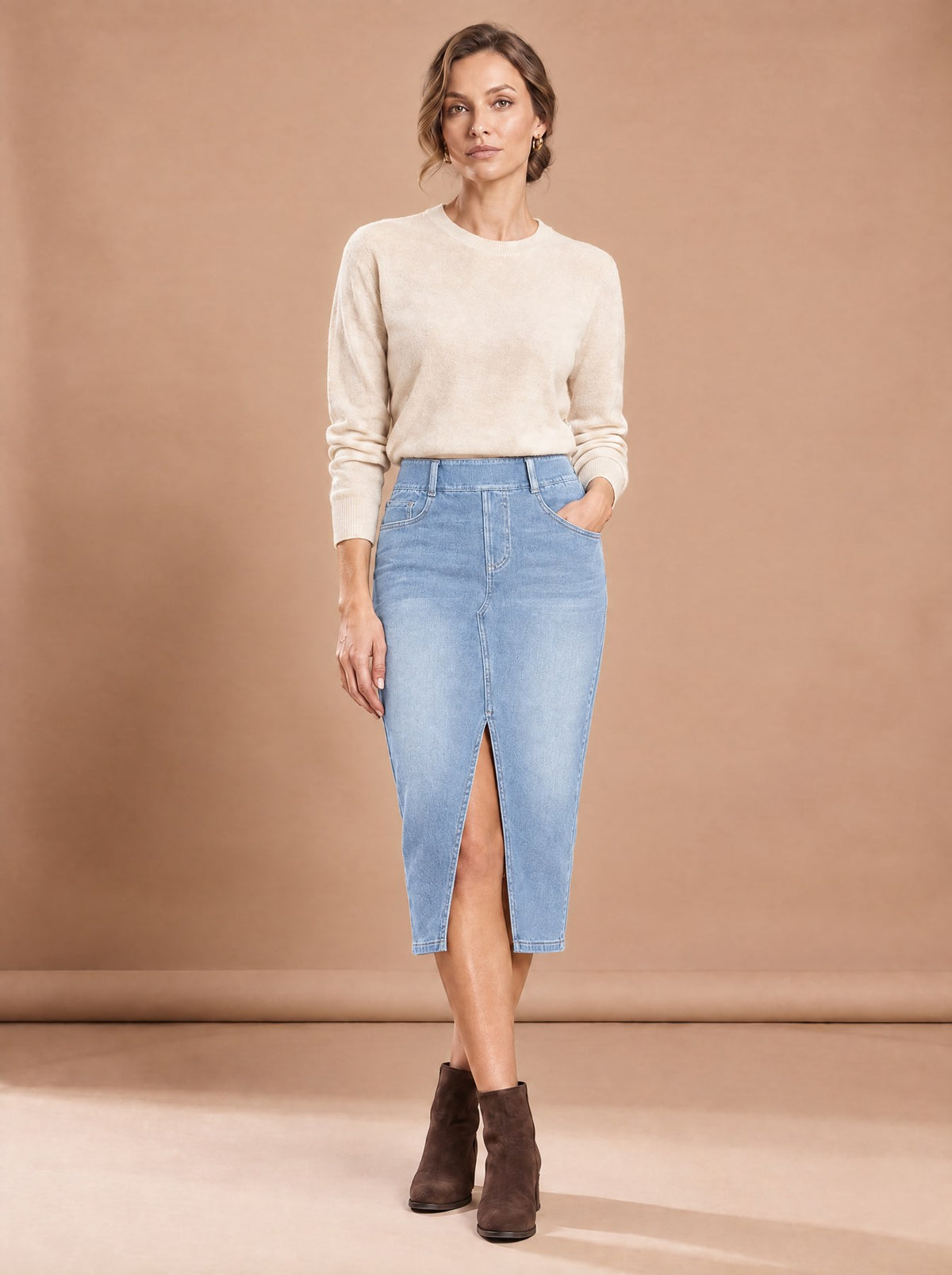 Jupe Marine Bleu clair