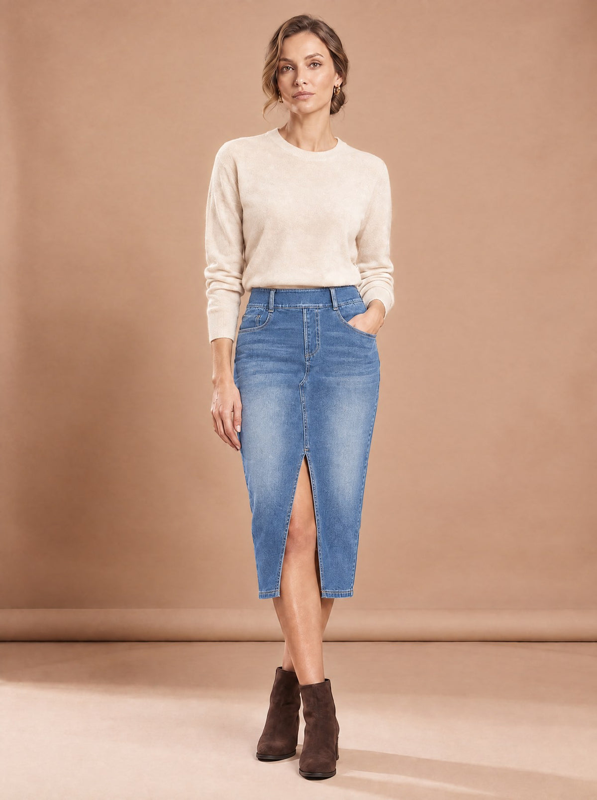 Jupe Marine Bleu denim