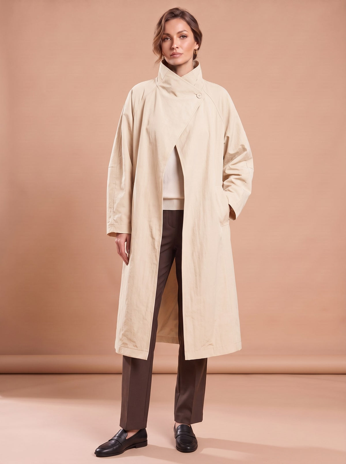 Manteau Irène abricot