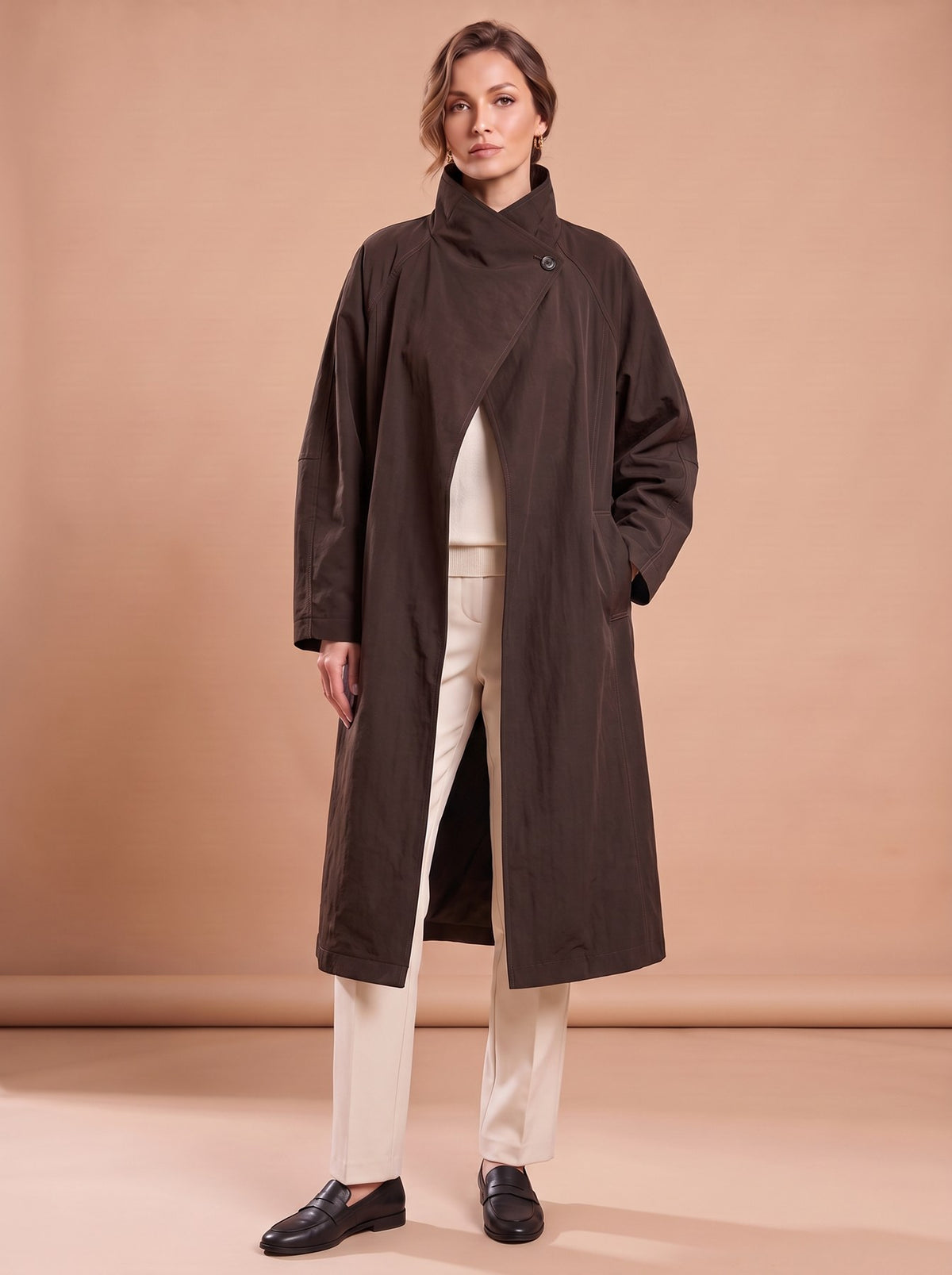 Manteau Irène brun chocolat