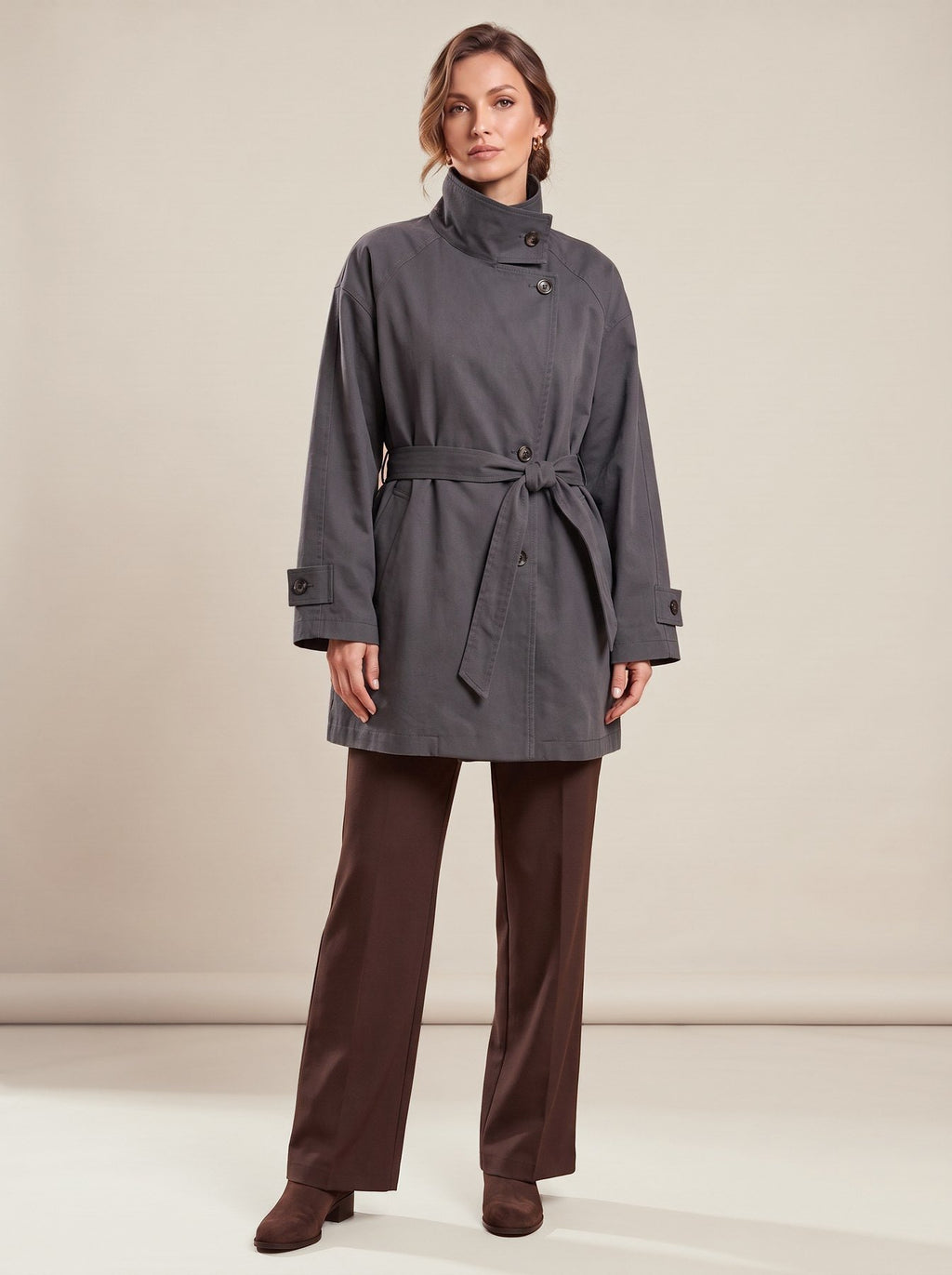 Fabienne Coat, worn