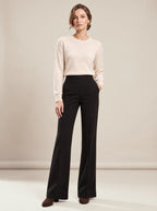 Black Flare Trousers, worn
