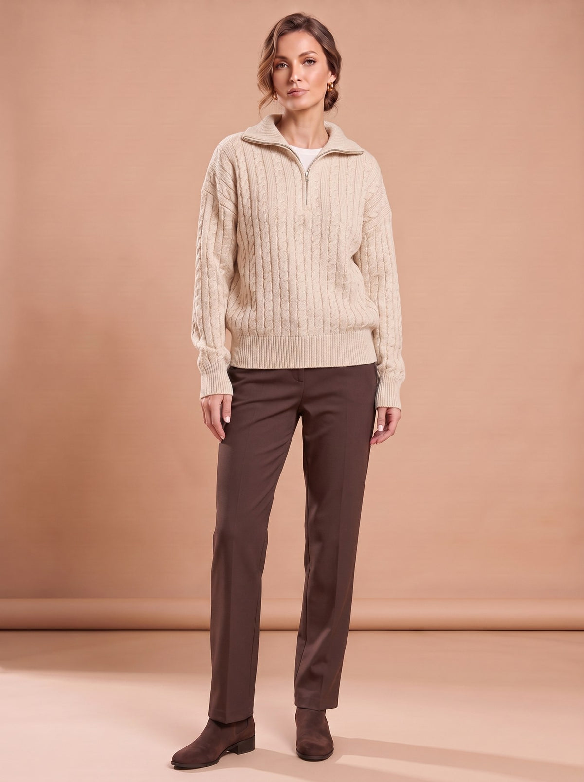Pull Yolande abricot